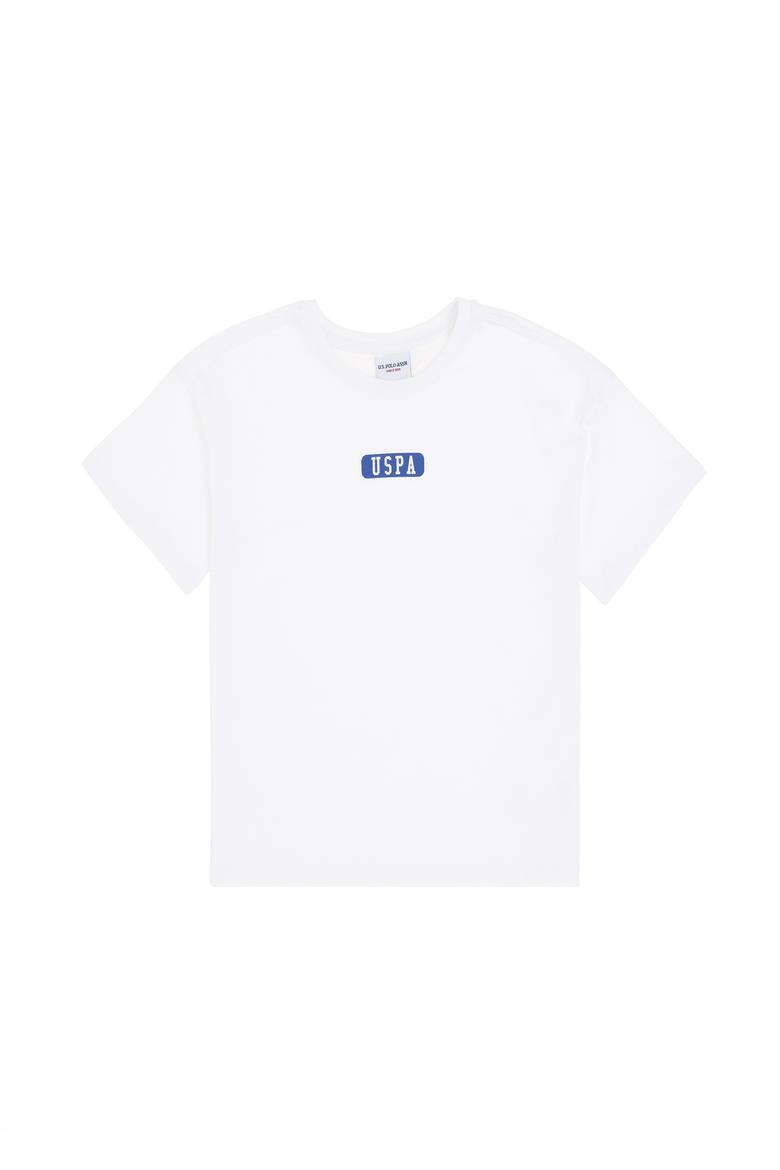 Erkek Çocuk Beyaz Oversize Bisiklet Yaka Tişört - 50298982010