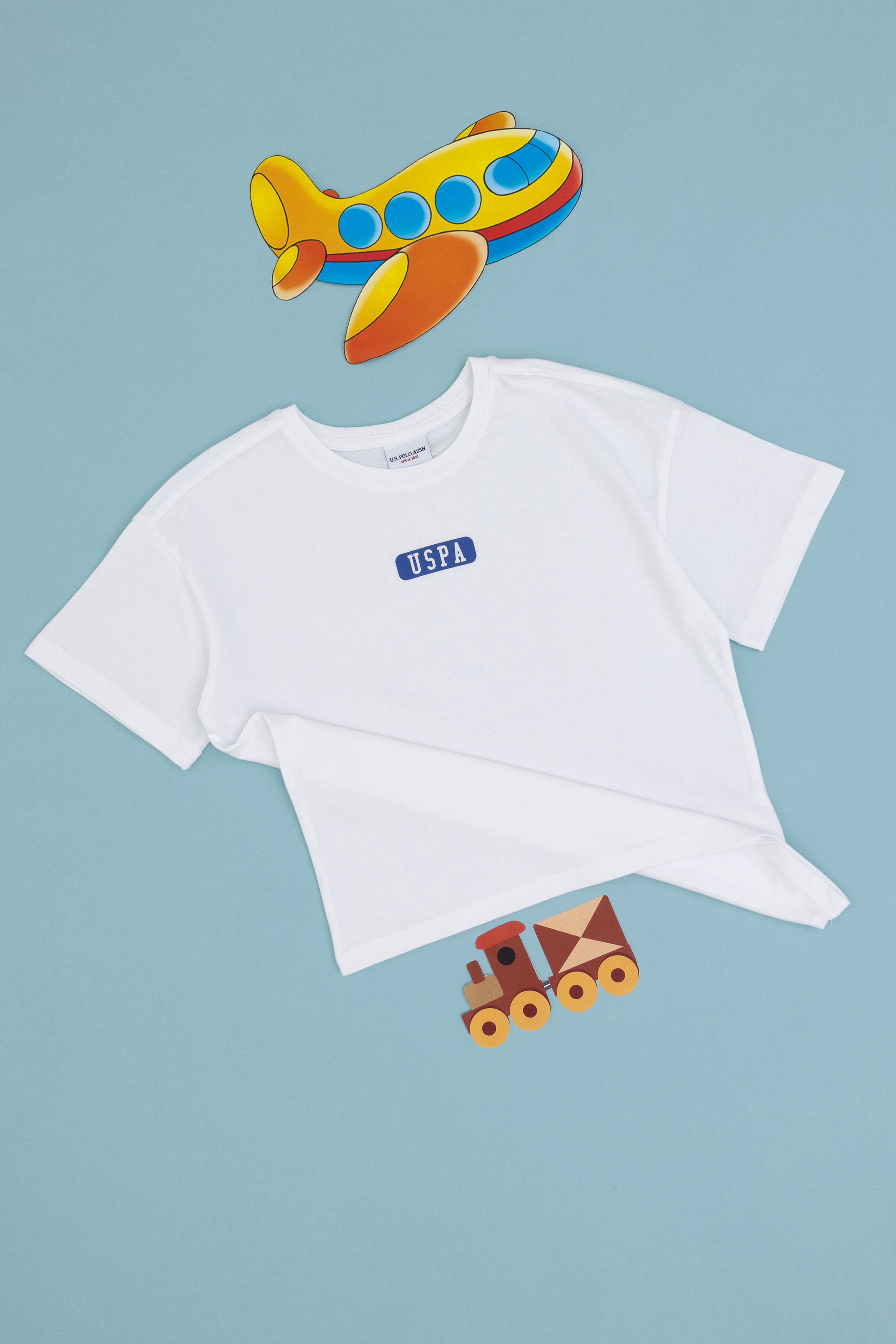 Erkek Çocuk Beyaz Oversize Bisiklet Yaka Tişört - Image 3