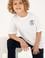 Erkek Çocuk Beyaz Oversize Bisiklet Yaka Tişört