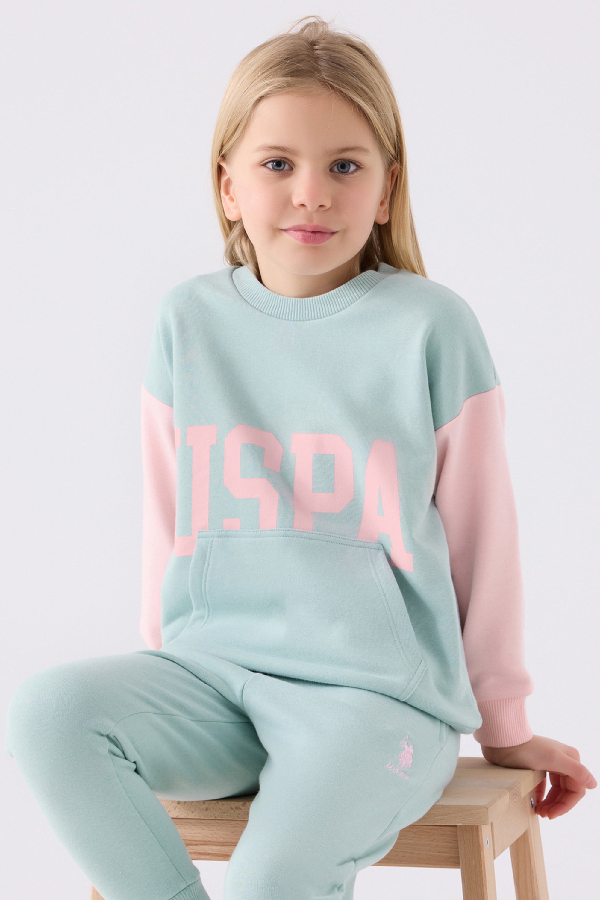 Kız Çocuk Su Yeşili Pijama Takımı - Image 2