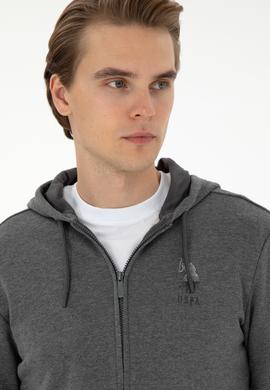 Erkek Antrasit Melanj Örme Hırka - 50293447026