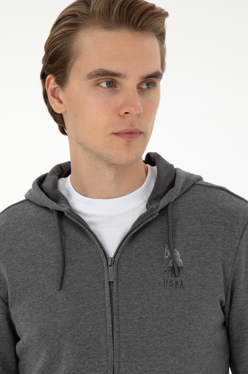 Erkek Antrasit Melanj Örme Hırka