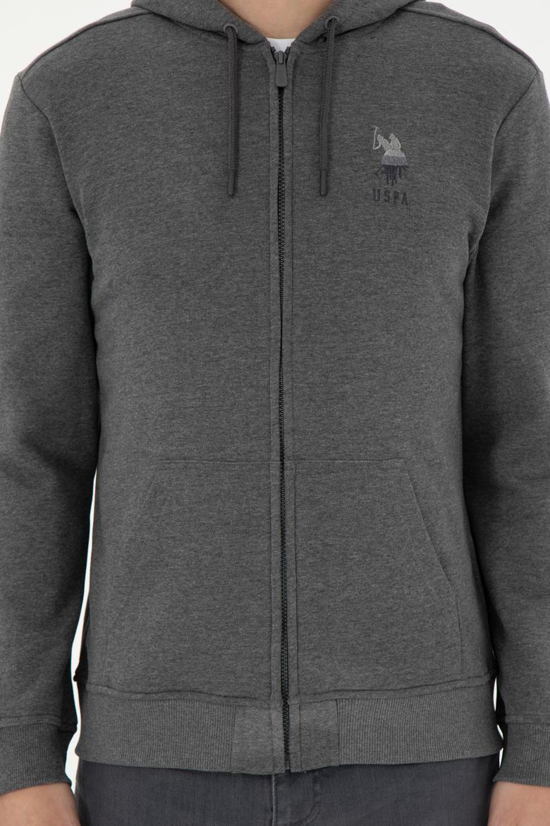 Erkek Antrasit Melanj Örme Hırka - 50293447026