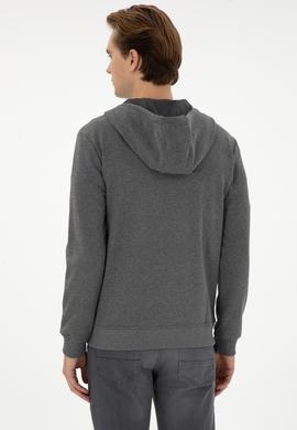 Erkek Antrasit Melanj Örme Hırka - 50293447026