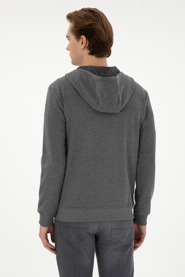 Erkek Antrasit Melanj Örme Hırka - 50293447026