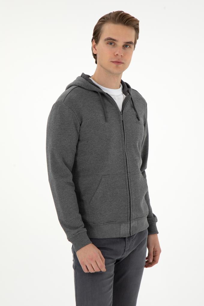 Erkek Antrasit Melanj Örme Hırka