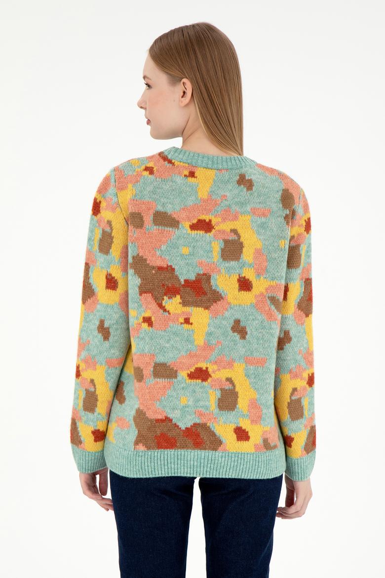 Kadın Su Yeşili Kazak - 50293114012