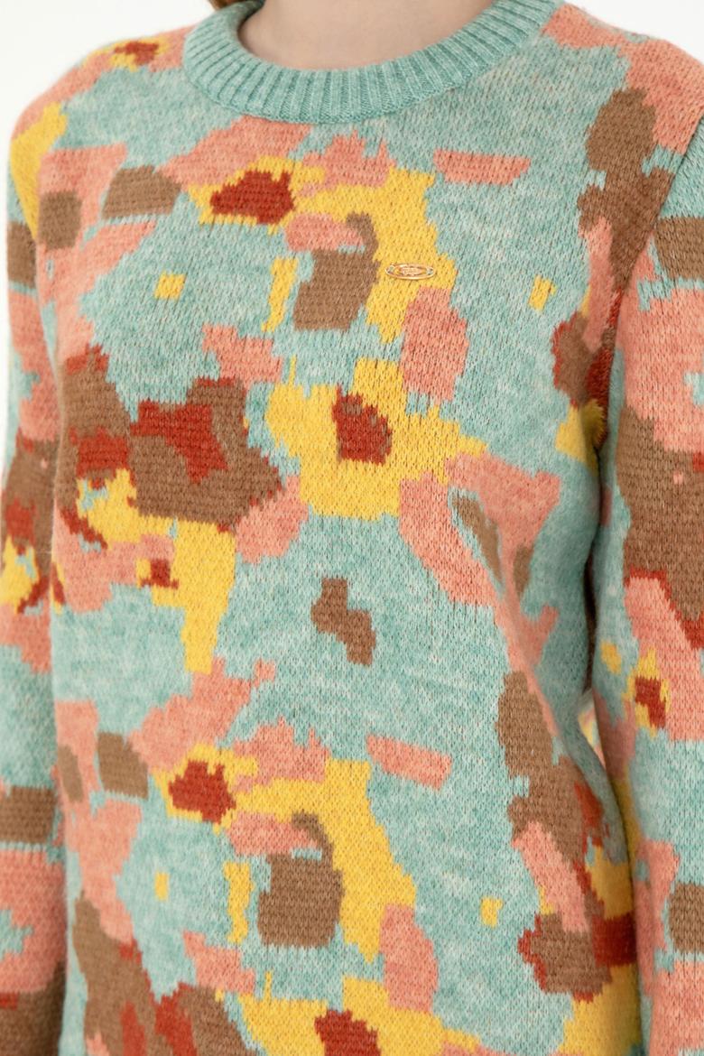 Kadın Su Yeşili Kazak - 50293114012