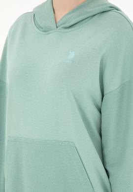 Kadın Su Yeşili Kapüşonlu Sweathırt - 50291264012