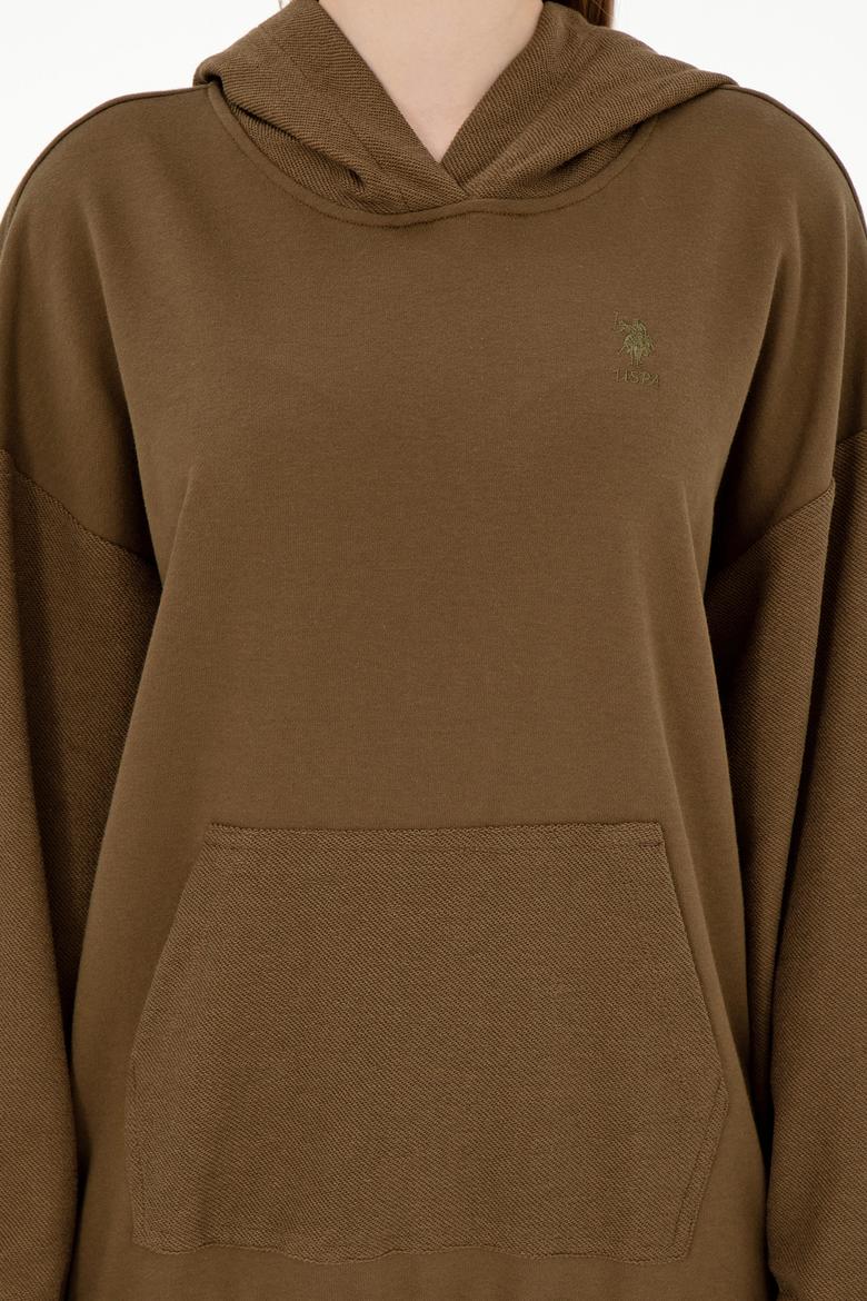 Kadın Haki Kapüşonlu Sweathırt - 50291264008