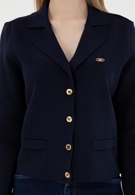 Kadın Lacivert Triko Hırka - 50293073009