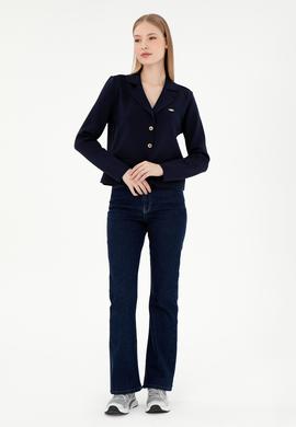 Kadın Lacivert Triko Hırka - 50293073009