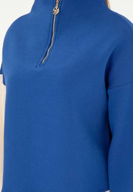 Kadın Saks Sweatshirt - 50292448005