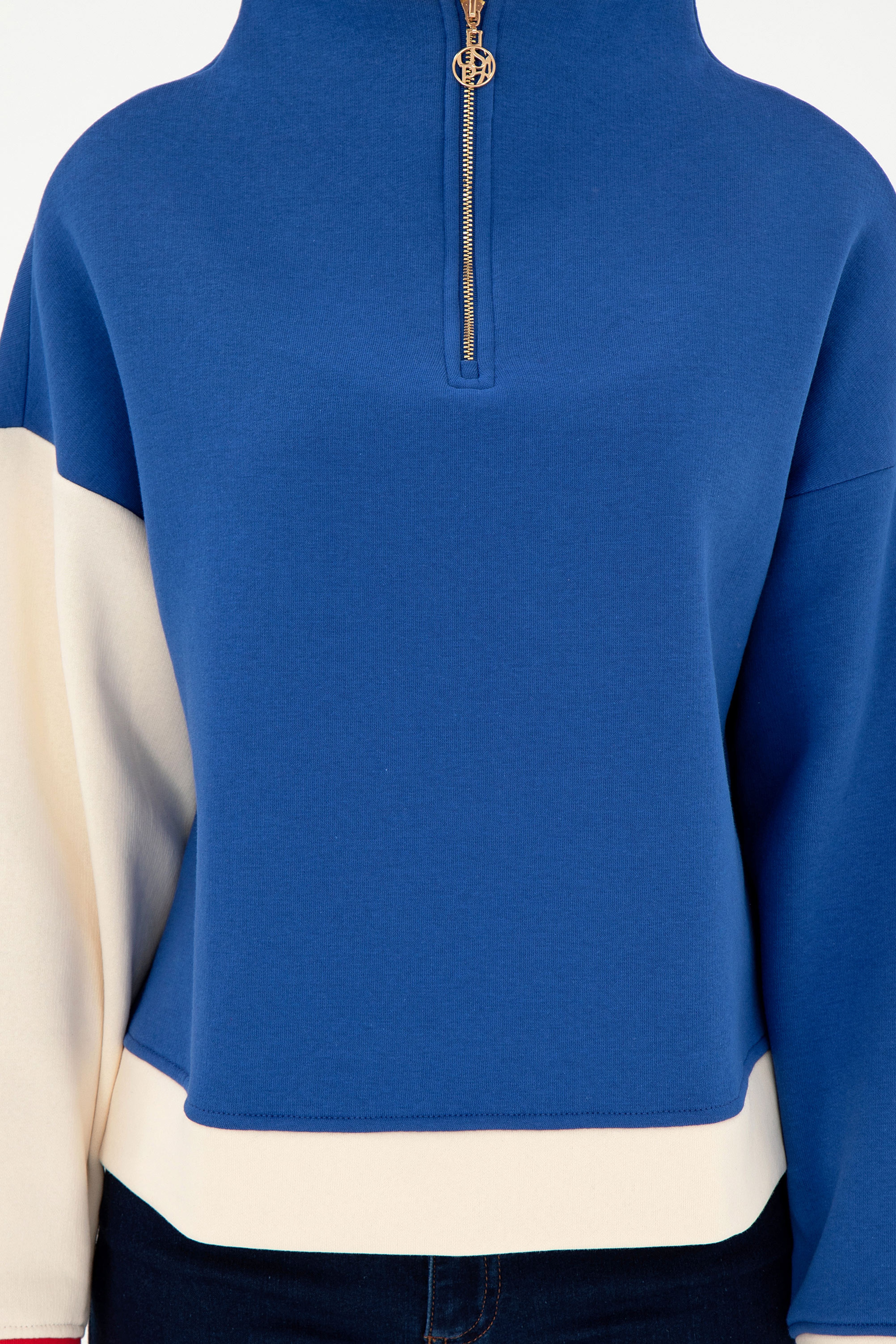 Kadın Saks Sweatshirt - Image 6
