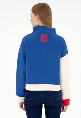 Kadın Saks Sweatshirt - 50292448005