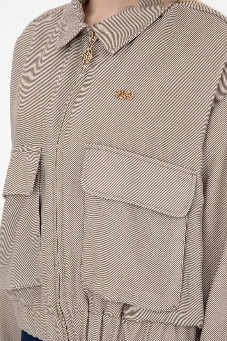 Kadın Camel Uzun Kollu Gömlek - 50292906007