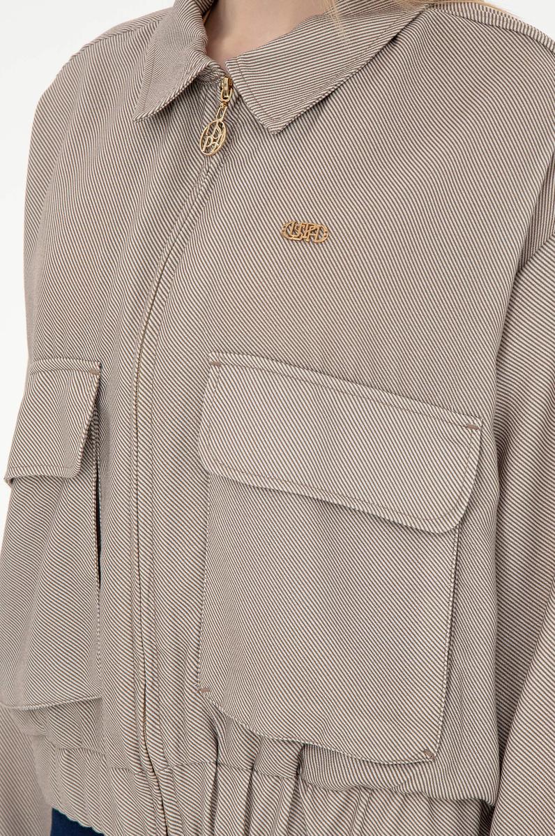 Kadın Camel Uzun Kollu Gömlek