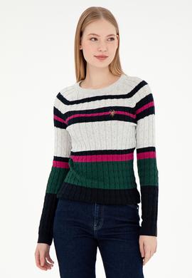 Kadın Lacivert Bisiklet Yaka Kazak - 50293151021