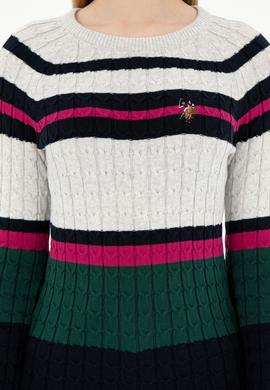 Kadın Lacivert Bisiklet Yaka Kazak - 50293151021