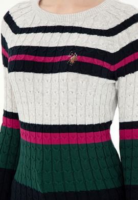 Kadın Lacivert Bisiklet Yaka Kazak - 50293151021