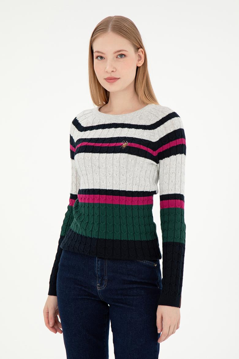 Kadın Lacivert Bisiklet Yaka Kazak - 50293151021