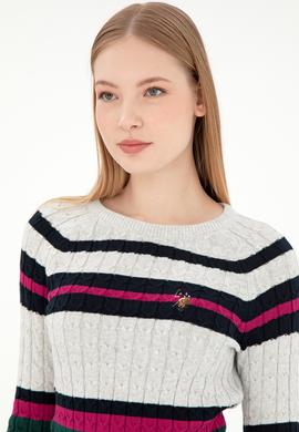 Kadın Lacivert Bisiklet Yaka Kazak - 50293151021