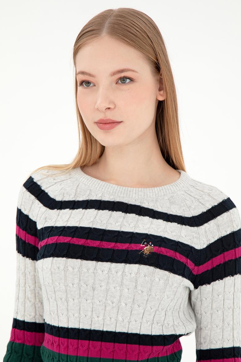 Kadın Lacivert Bisiklet Yaka Kazak - 50293151021