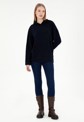 Kadın Lacivert Kapüşonlu Sweathırt - 50291264026