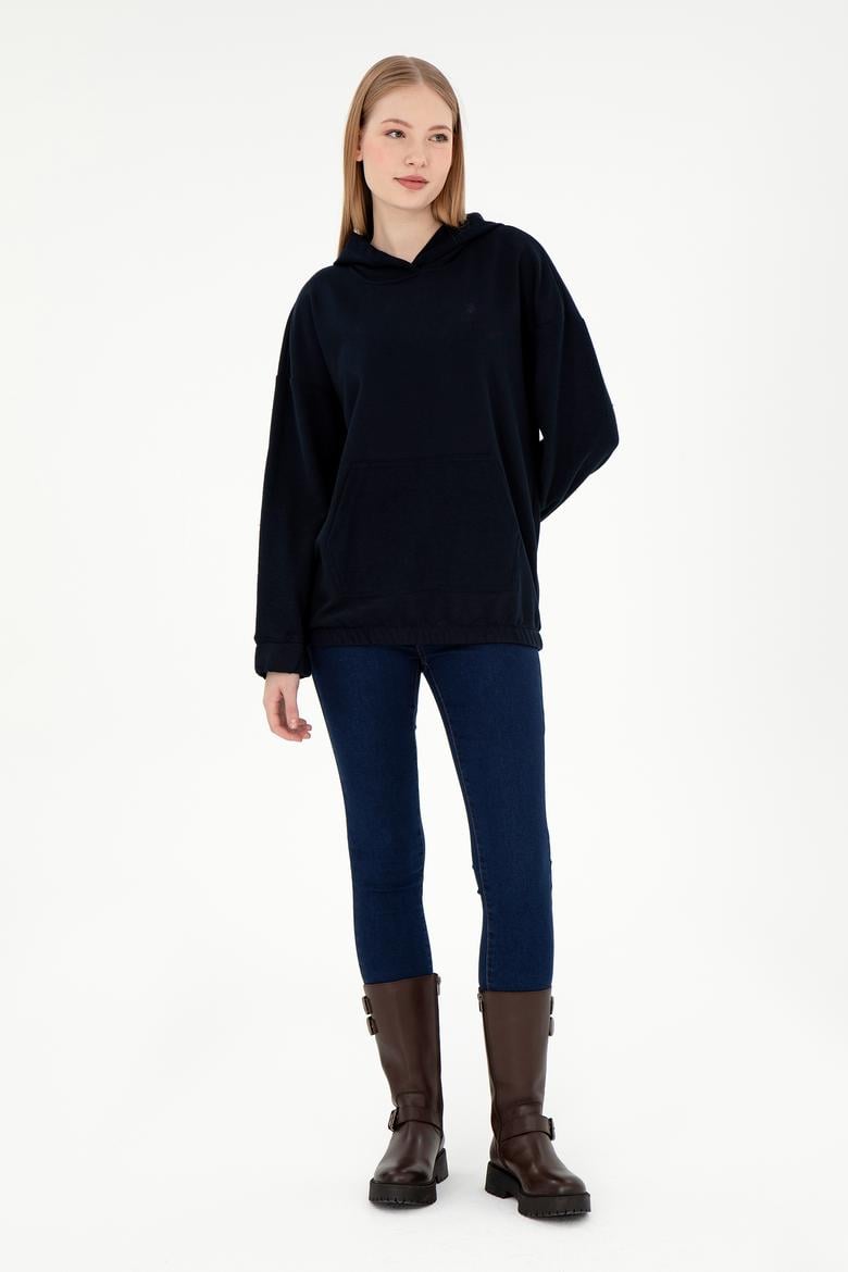 Kadın Lacivert Kapüşonlu Sweathırt - 50291264026