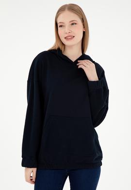 Kadın Lacivert Kapüşonlu Sweathırt - 50291264026