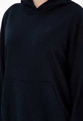 Kadın Lacivert Kapüşonlu Sweathırt - 50291264026