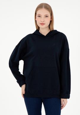 Kadın Lacivert Kapüşonlu Sweathırt - 50291264026