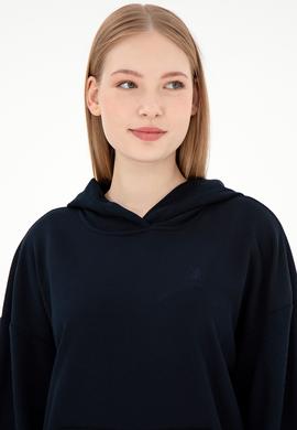 Kadın Lacivert Kapüşonlu Sweathırt - 50291264026