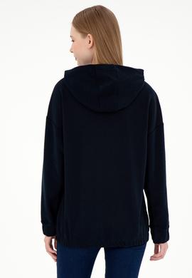 Kadın Lacivert Kapüşonlu Sweathırt - 50291264026