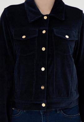 Kadın Lacivert Çıtçıtlı Polo Yaka Sweatshirt - 50292623003