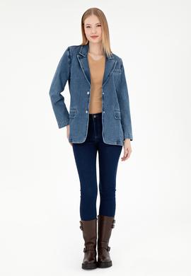 Kadın Açık Mavi Jean Gömlek - 50291133003