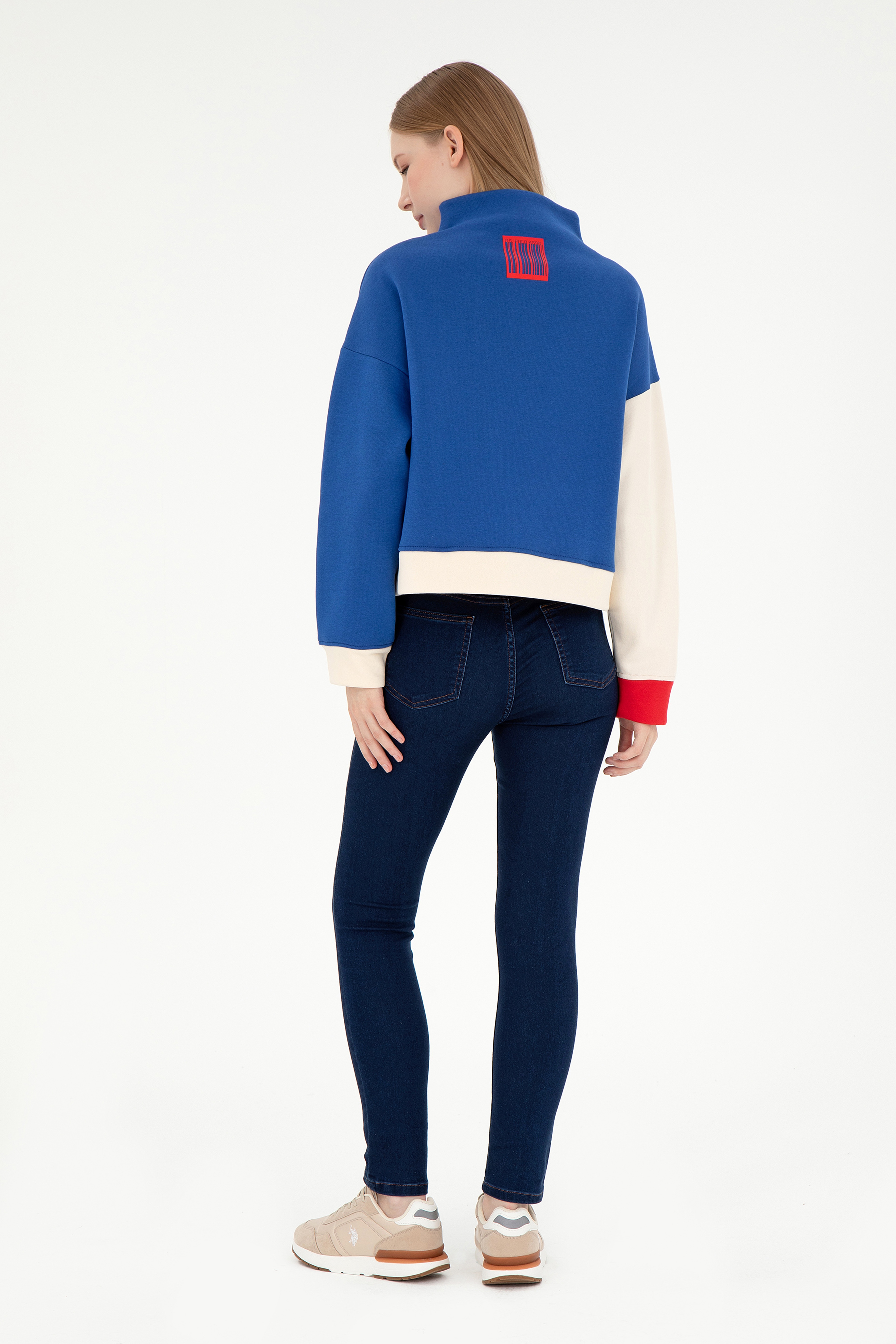 Kadın Koyu Mavi Toothpick Fit Jean Pantolon