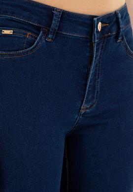 Kadın Koyu Mavi Toothpick Fit Jean Pantolon - 50299372001