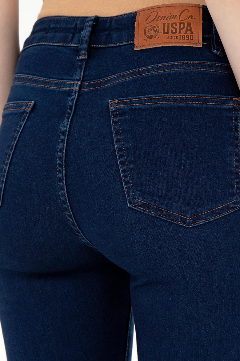 Kadın Koyu Mavi Toothpick Fit Jean Pantolon - 50299372001