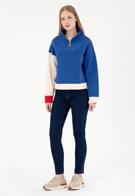 Kadın Koyu Mavi Toothpick Fit Jean Pantolon - 50299372001