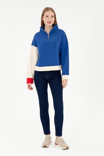 Kadın Koyu Mavi Toothpick Fit Jean Pantolon