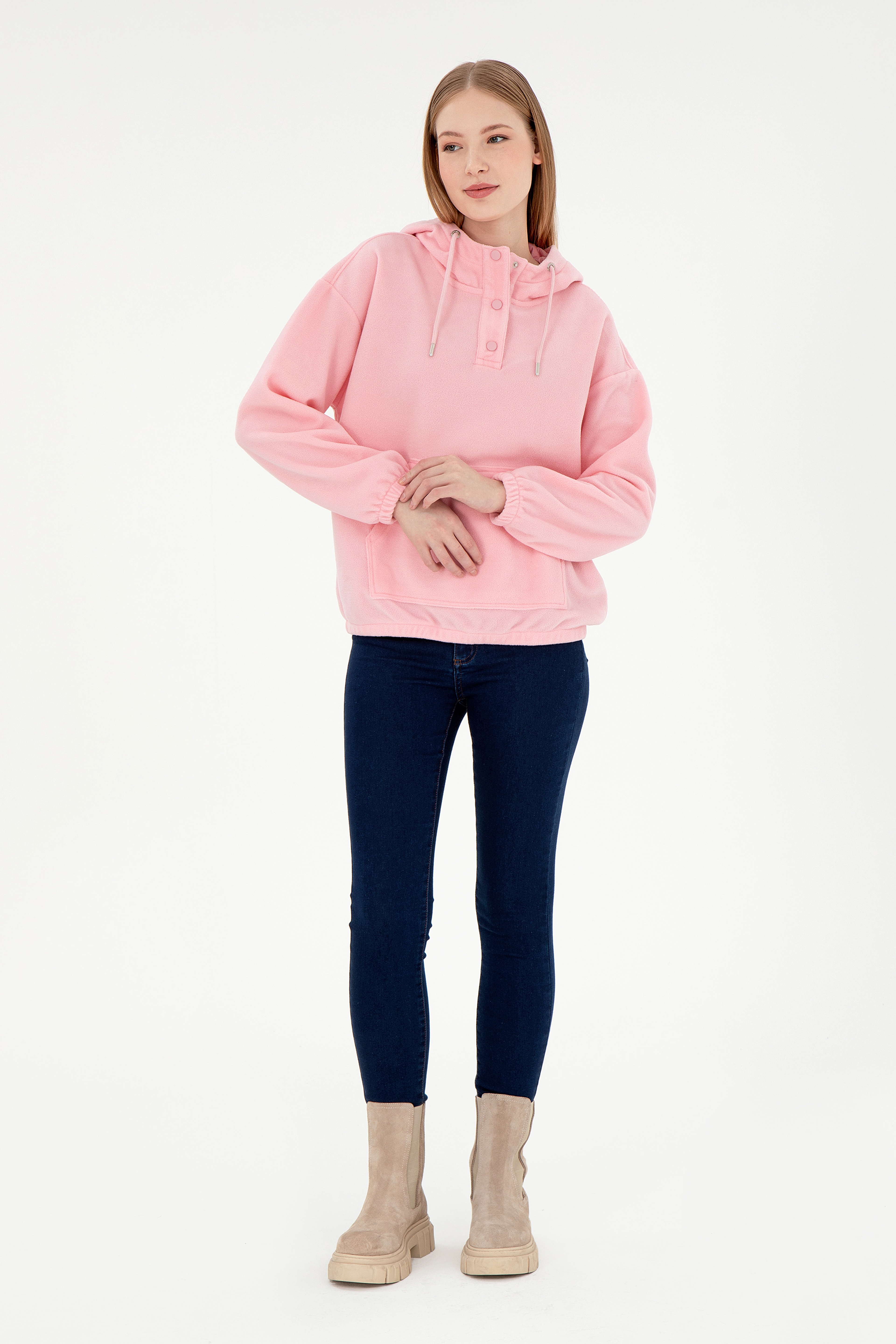 Kadın Pudra Sweatshirt