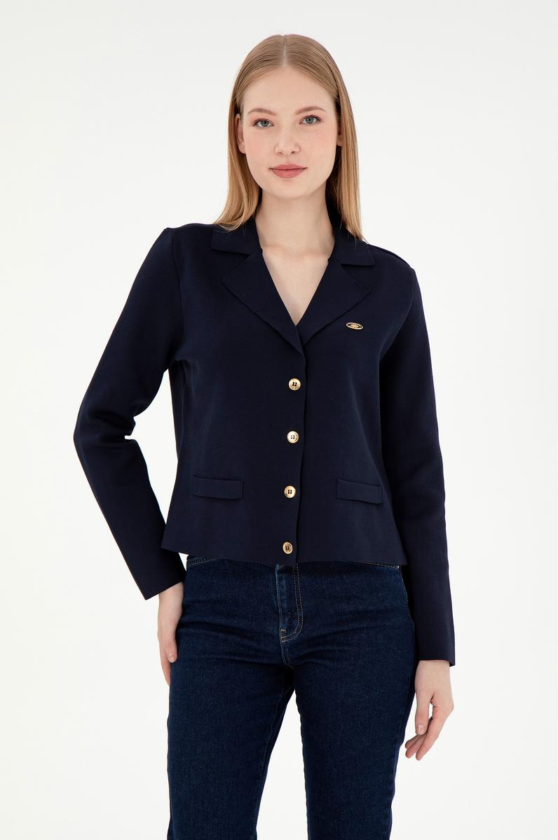 Kadın Lacivert Triko Hırka