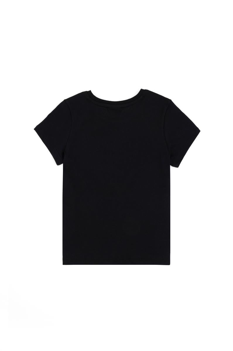 Erkek Çocuk Siyah Bisiklet Yaka Tişört