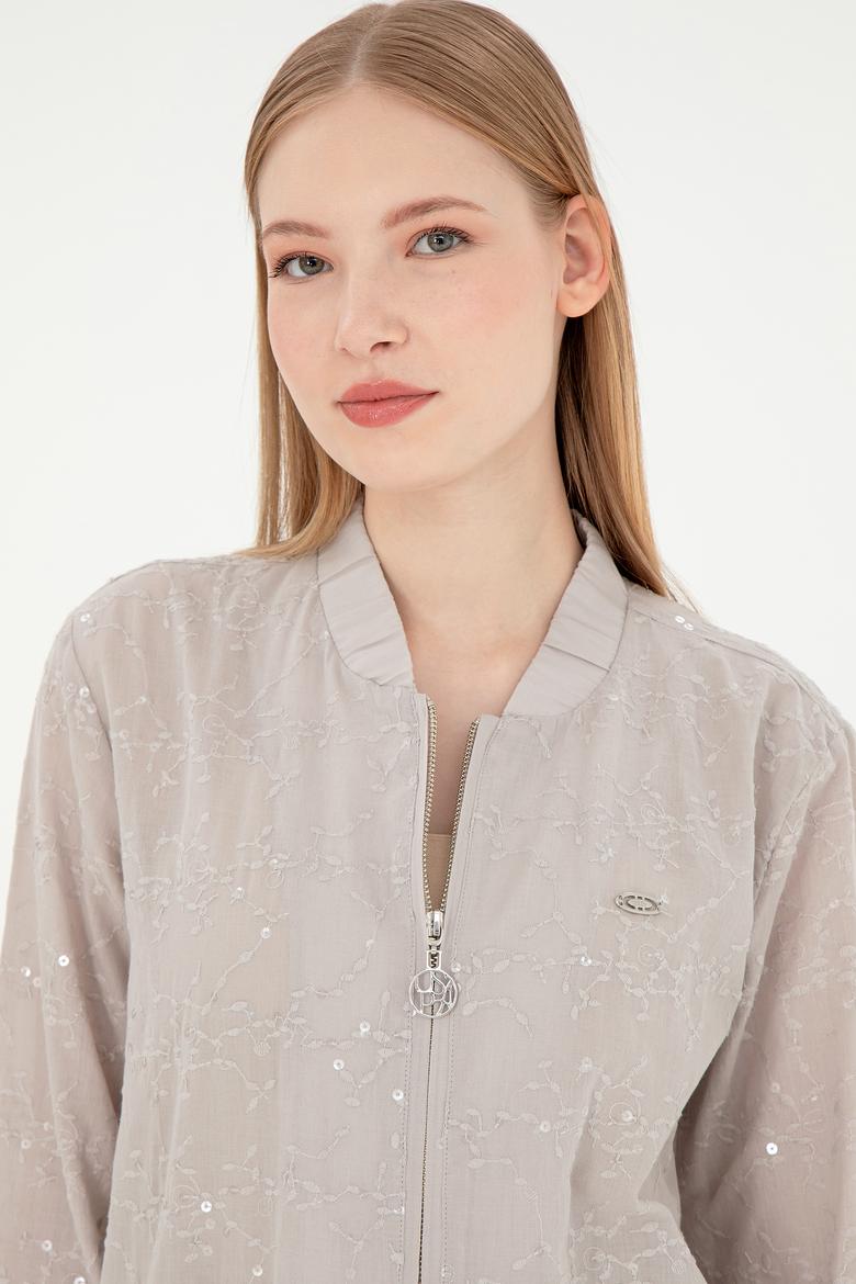 Kadın Taş Uzun Kollu Gömlek - 50289819012