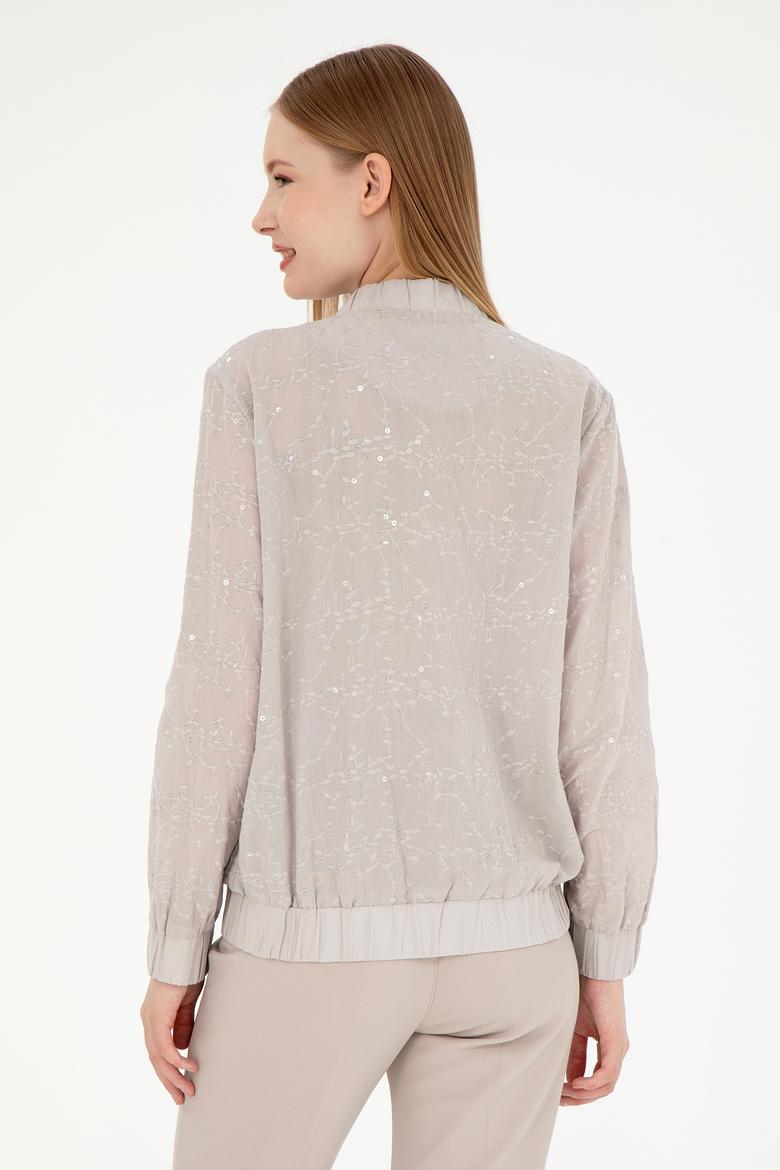 Kadın Taş Uzun Kollu Gömlek - 50289819012