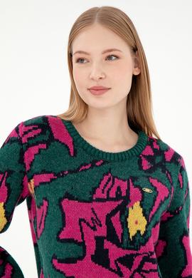 Kadın Koyu Yeşil Kazak - 50293016005