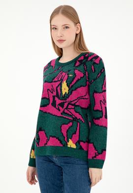 Kadın Koyu Yeşil Kazak - 50293016005