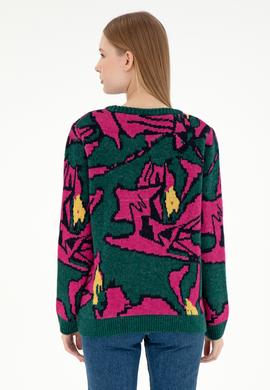 Kadın Koyu Yeşil Kazak - 50293016005