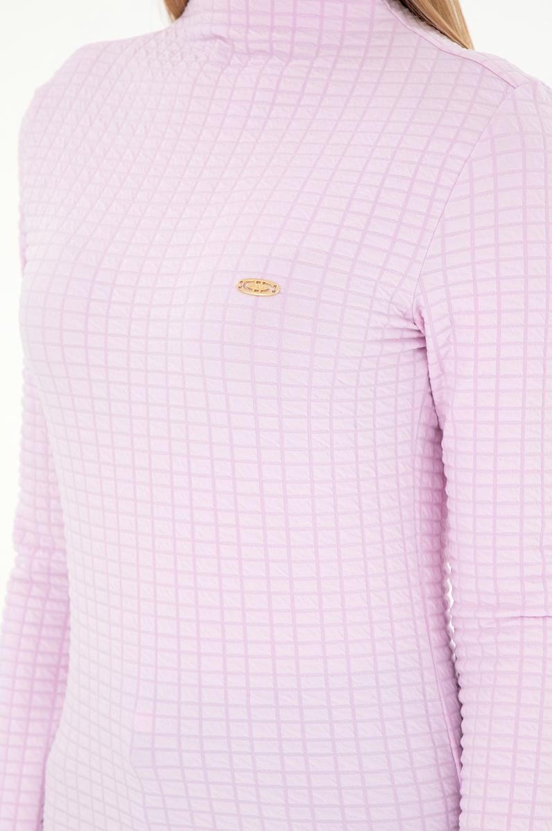 Kadın Pembe Dik Yaka Sweatshırt